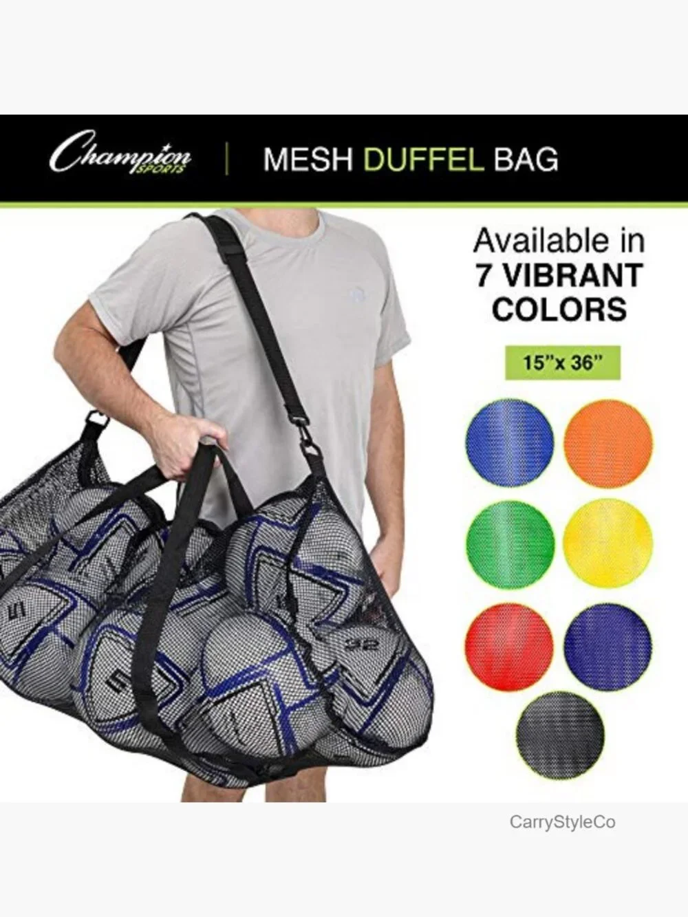 Oversized Mesh Duffle Bag - Breathable Sports & Travel Gear with Zipper &